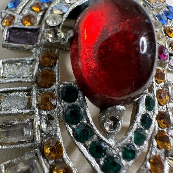 Vintage Art Deco Era Exquisite Detailed As Is Brooch - Picture 6 of 10